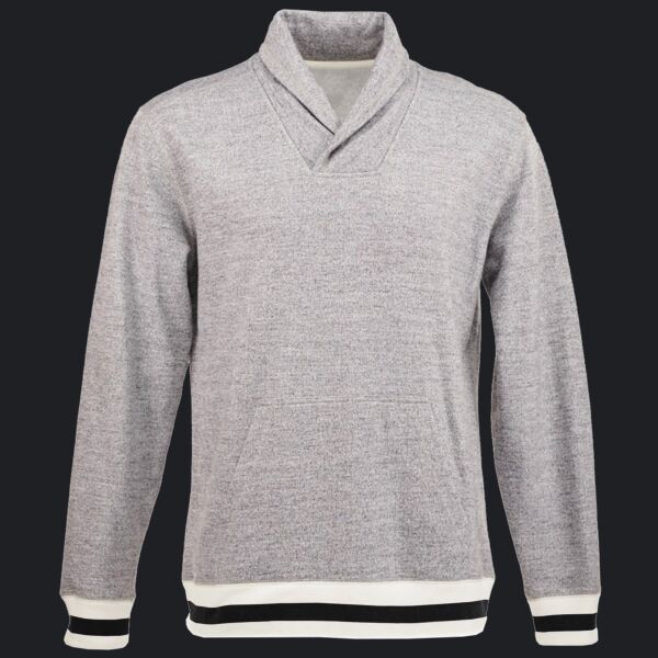 Men's Peppered Fleece Shawl Collar Sweatshirt Thumbnail