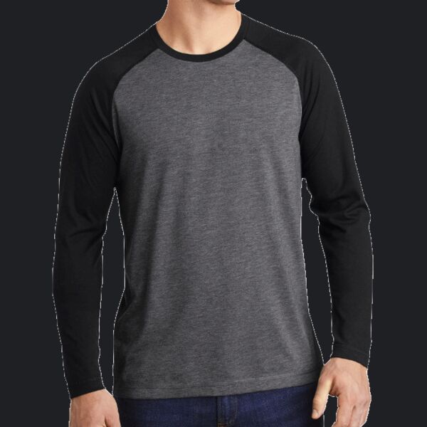 PosiCharge ® Long Sleeve Tri Blend Wicking Raglan Tee Thumbnail