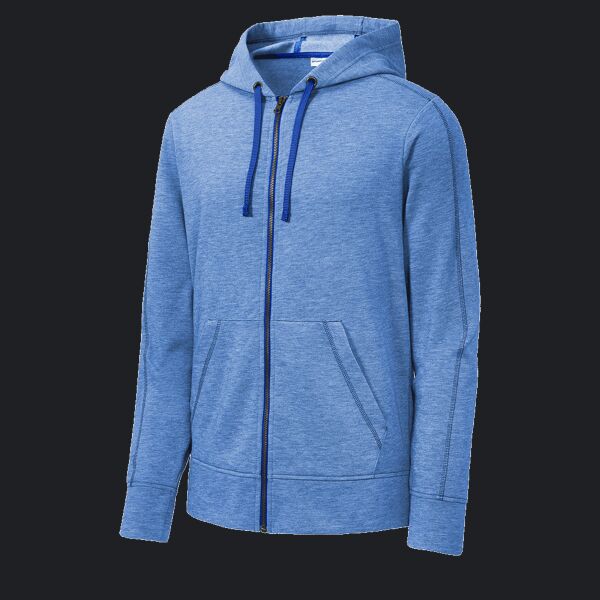 PosiCharge ® Tri Blend Wicking Fleece Full Zip Hooded Jacket Thumbnail