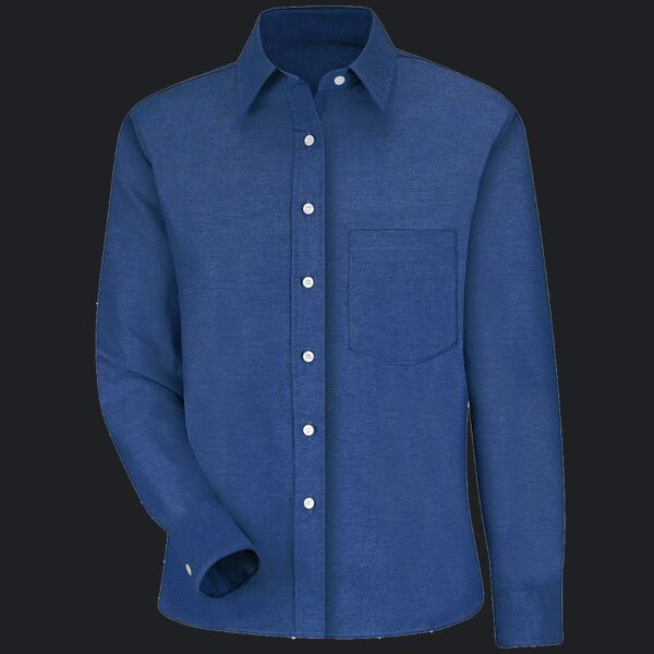 Women's Extended Sizes Oxford Dress Shirt Thumbnail