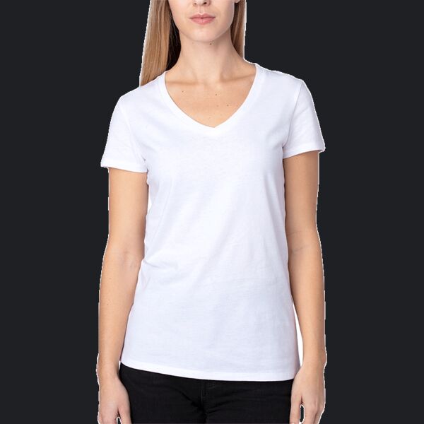 Ladies' Ultimate CVC V-Neck T-Shirt Thumbnail