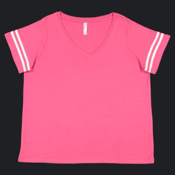 Women's Curvy Collection Vintage Football T-Shirt Thumbnail