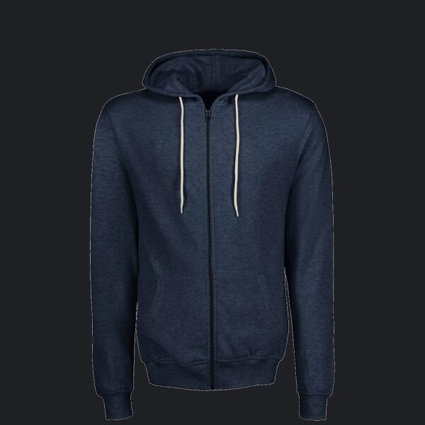 Unisex Retro Heather Full-Zip Hooded Sweatshirt Thumbnail