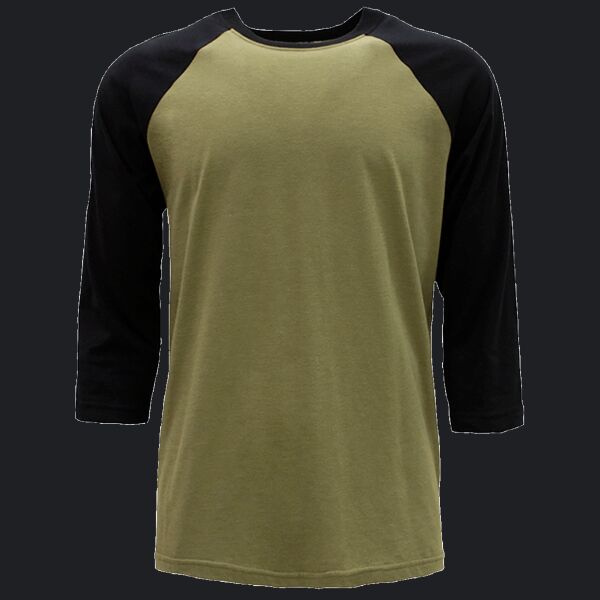 Unisex CVC Three-Quarter Sleeve Raglan T-Shirt Thumbnail