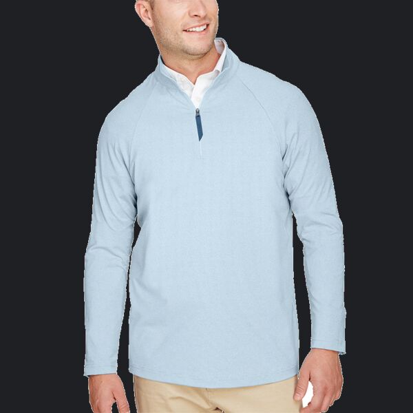 CrownLux Performance® Men's Clubhouse Micro-Stripe Quarter-Zip Thumbnail