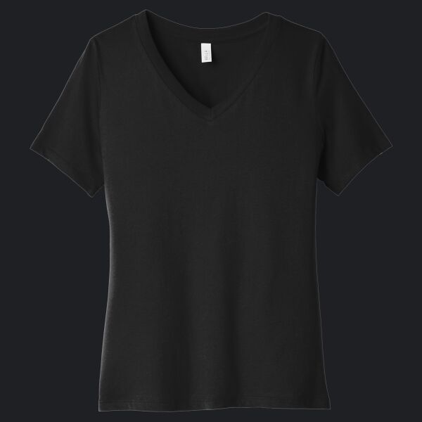 Women's Relaxed Jersey Short Sleeve V Neck Tee Thumbnail