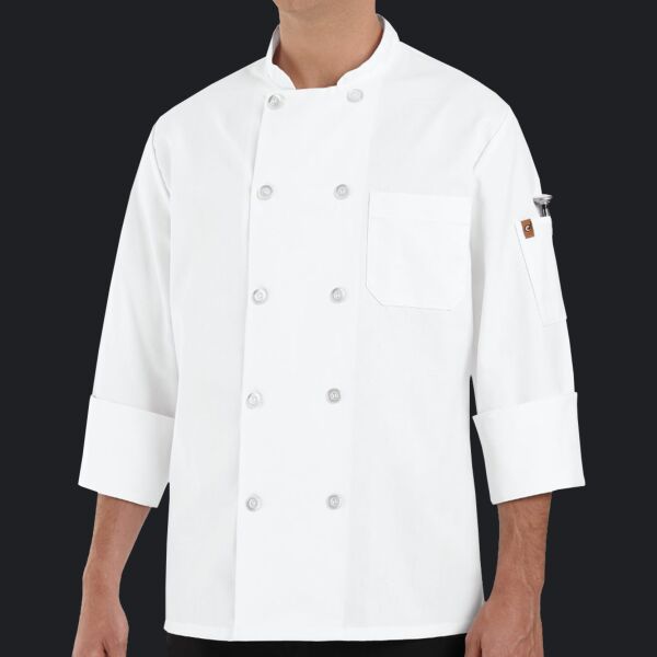 100% Polyester Ten Pearl Button Chef Coat Thumbnail