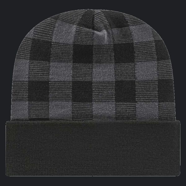 USA-Made Plaid Beanie Thumbnail