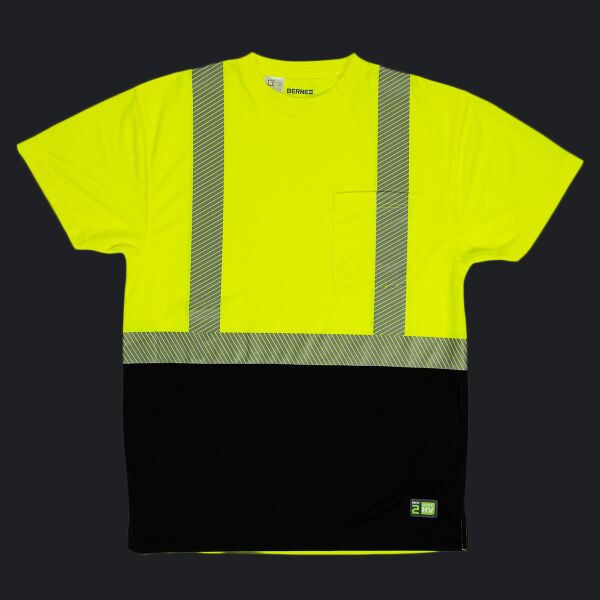 Unisex Hi-Vis Class 2 Color Blocked Pocket T-Shirt Thumbnail