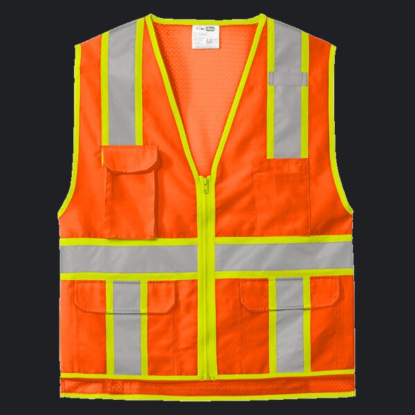 Ansi 107 Class 2 Surveyor Zippered Two Tone Vest Thumbnail