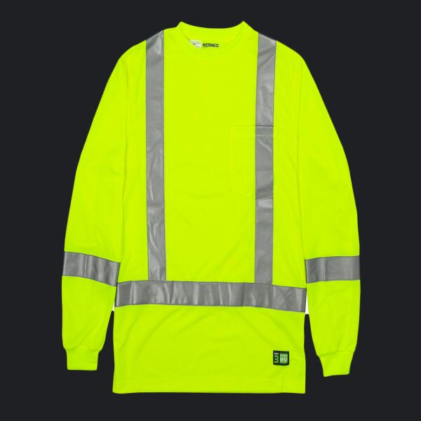 Men's Tall Hi-Vis Class 3 Performance Long Sleeve T-Shirt Thumbnail