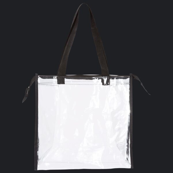 Clear Zippered Tote with Full Gusset Thumbnail