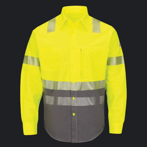 Men's Hi-Visibility Color Block Uniform Shirt - EXCEL FR® ComforTouch® - 7 oz. Thumbnail
