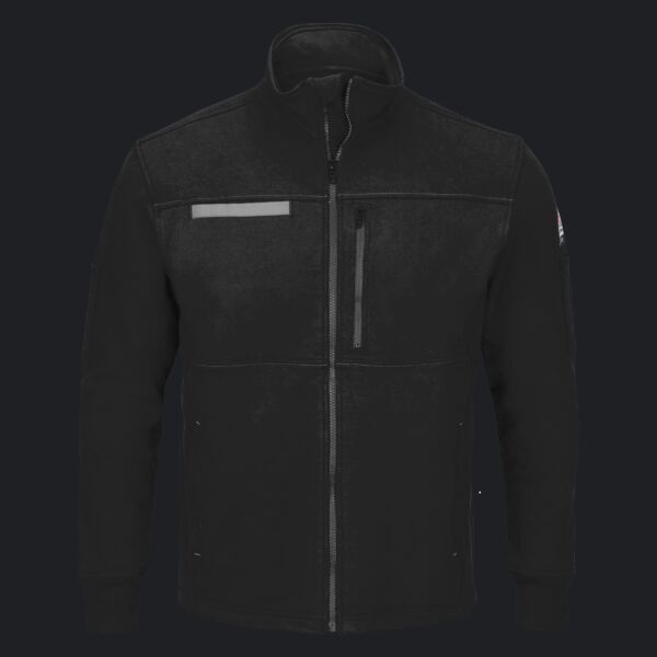 Men's Zip Front Fleece Jacket-Cotton /Spandex Blend Thumbnail