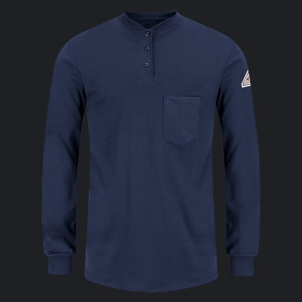 Women's Long Sleeve Tagless Henley Shirt Thumbnail