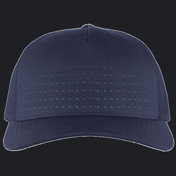 Perforated 5-Panel Trucker Snapback Cap Thumbnail