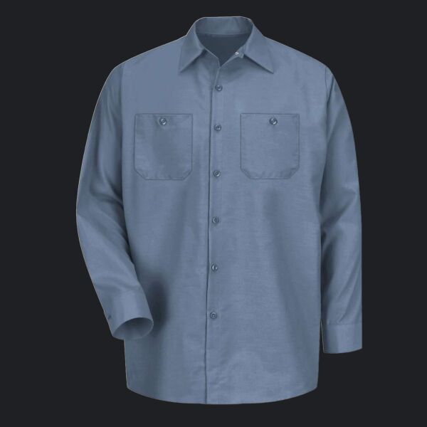 Men's Tall Industrial Long Sleeve Work Shirt Thumbnail