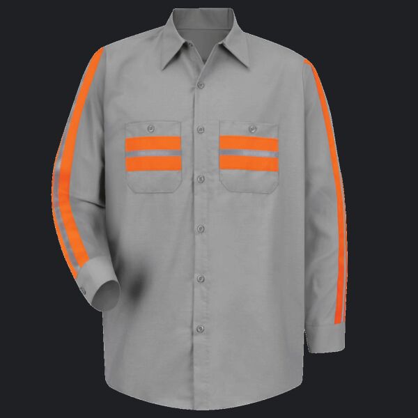 Men's Industrial Enhanced-Visibility Long Sleeve Work Shirt Thumbnail