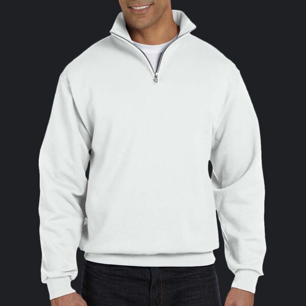 Adult NuBlend® Quarter-Zip Cadet Collar Sweatshirt Thumbnail