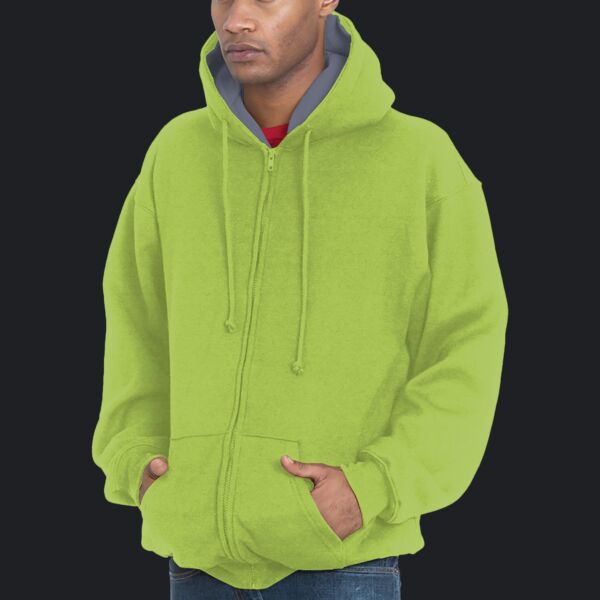 Adult USA Made Super Heavy Thermal-Lined Full-Zip Hooded Sweatshirt Thumbnail