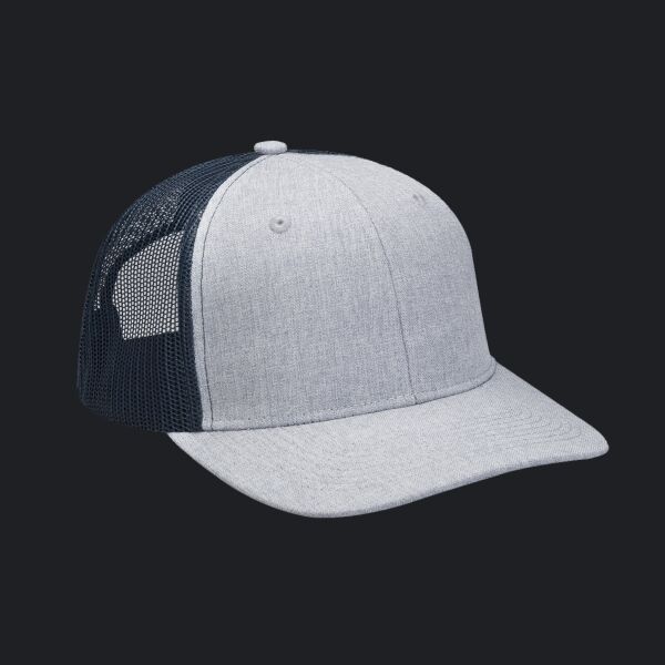 Heather Woven/Soft Mesh Trucker Style Cap Thumbnail