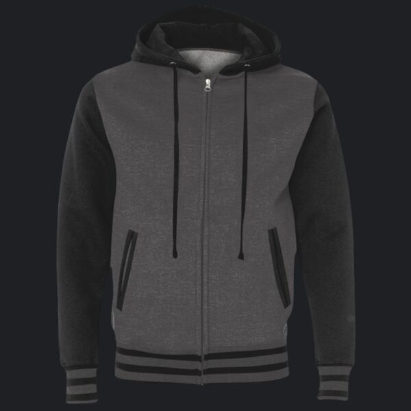 Unisex Varsity Full-Zip Hooded Sweatshirt Thumbnail