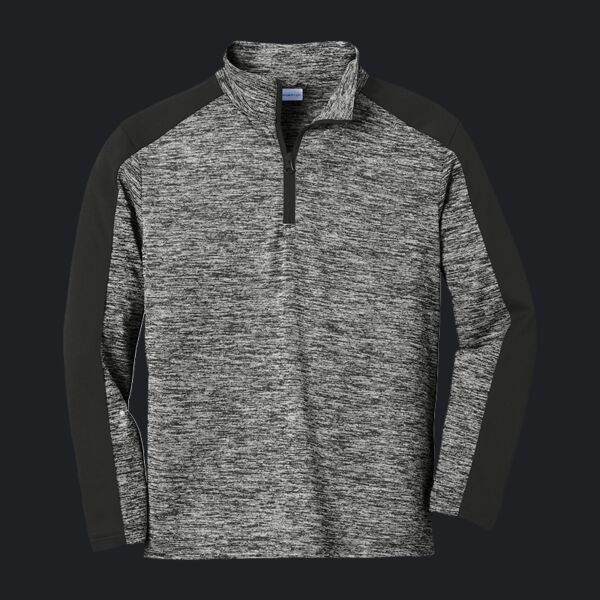 ® Youth PosiCharge ® Electric Heather Colorblock 1/4 Zip Pullover Thumbnail