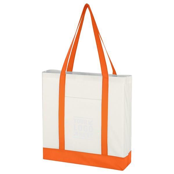Non-Woven Tote Bag With Trim Colors Thumbnail