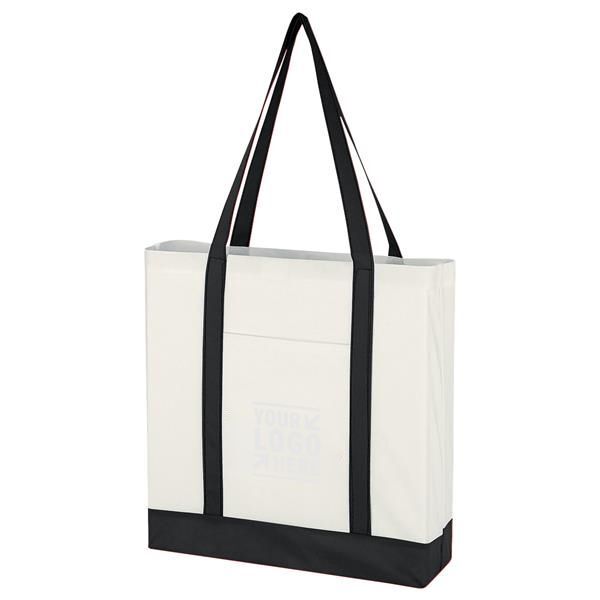 Non-Woven Tote Bag With Trim Colors Thumbnail