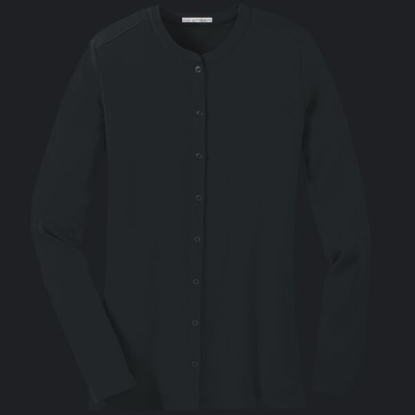 Ladies Concept Stretch Button Front Cardigan Thumbnail