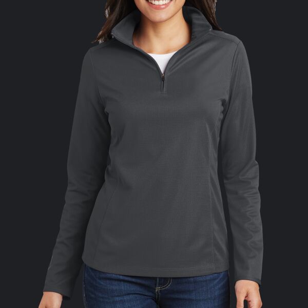 Ladies Pinpoint Mesh 1/2 Zip Thumbnail