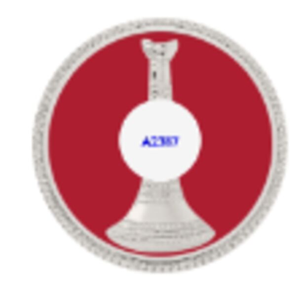 Blackinton One Bugle Enameled Background Lieutenant Cap Insignia/Hat Pin Thumbnail