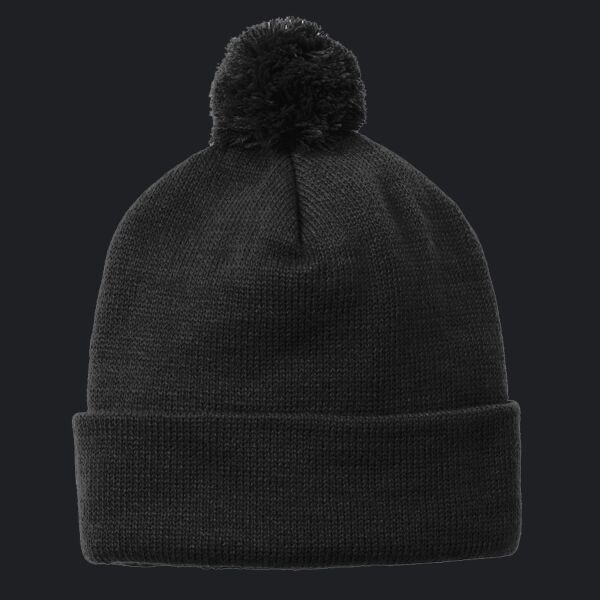 Solid Pom Pom Beanie Thumbnail
