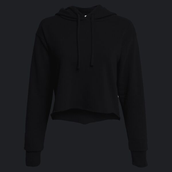 Women's Laguna Sueded Raw Edge Crop Hoodie Thumbnail