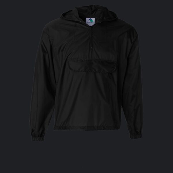 Packable Half-Zip Hooded Pullover Jacket Thumbnail