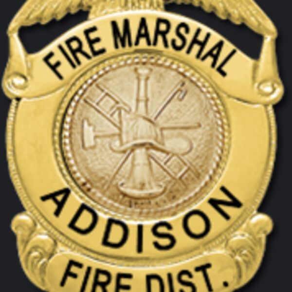 Addison FD Fire Marshal Badge Thumbnail
