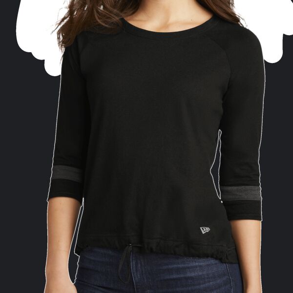 Ladies Tri Blend 3/4 Sleeve Tee Thumbnail