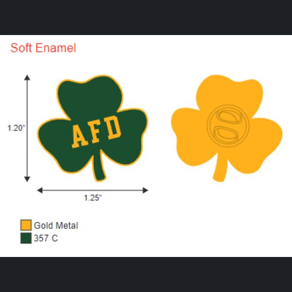 AFD Shamrock Pin  Thumbnail