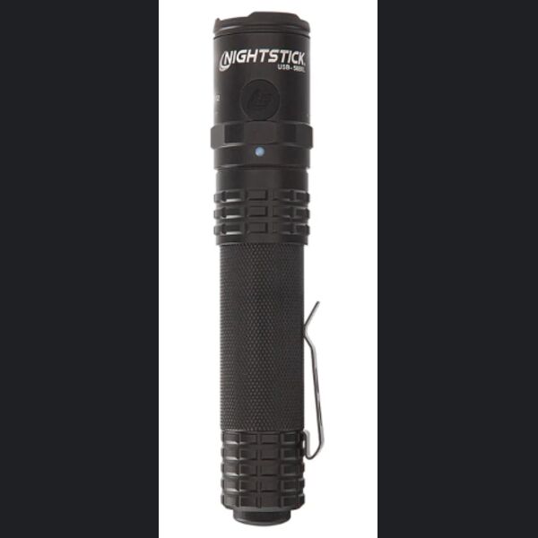 USB DUAL-LIGHT TACTICAL FLASHLIGHT - BLACK Thumbnail