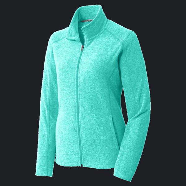 Ladies Heather Microfleece Full Zip Jacket Thumbnail