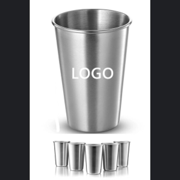 16 oz. Stainless Steel Pint Cups Thumbnail
