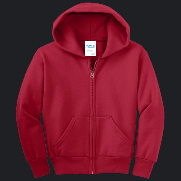 Youth Core Fleece Full Zip Hooded Sweatshirt Thumbnail