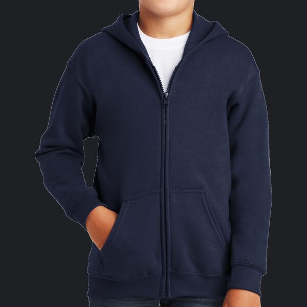 Youth Heavy Blend Full Zip Hooded Sweatshirt Thumbnail