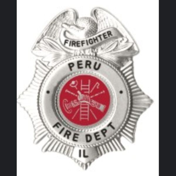 Blackinton Sunburst Badge with Eagle and Circular Panel - Peru FD Thumbnail