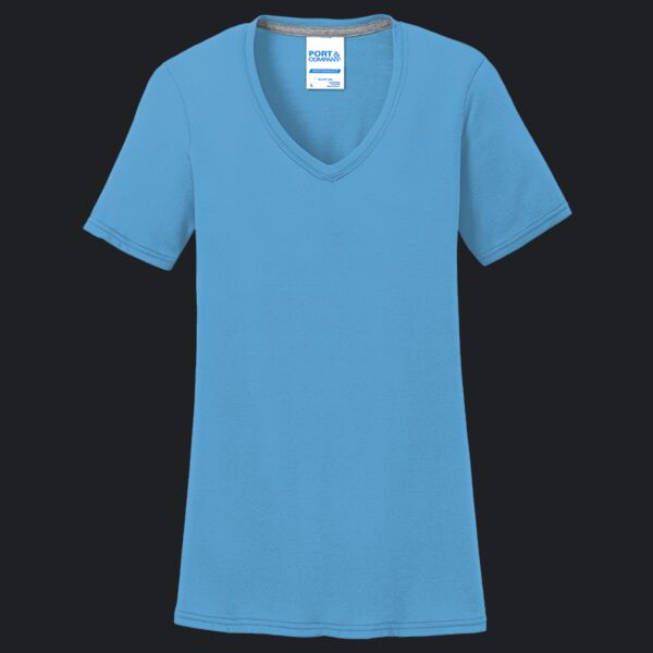 Women's Performance Blend V Neck Tee Thumbnail