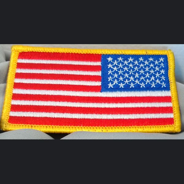Reverse American Flag Gold Border  Thumbnail