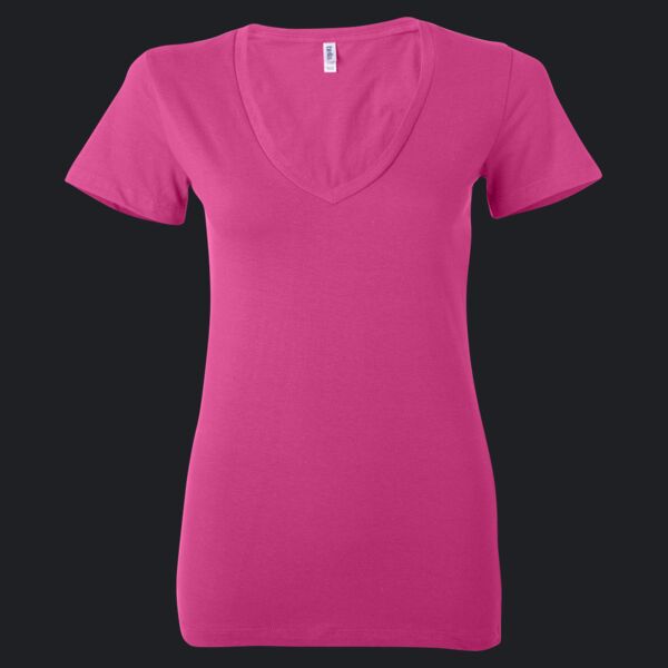 Dynasty  Women's Deep V-Neck Jersey Tee Thumbnail