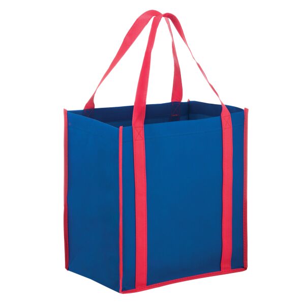 TWO-TONE NON-WOVEN TOTE BAG WITH POLY BOARD INSERT Thumbnail
