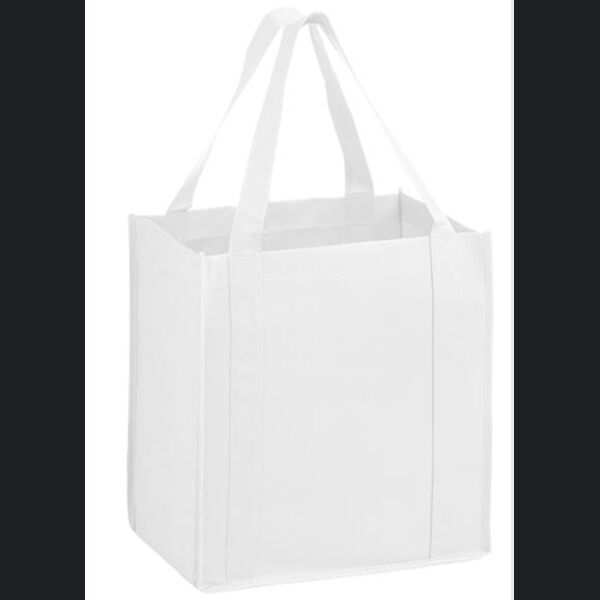 Heavy Duty Non-Woven Grocery Tote Bag with Poly Board Insert  Thumbnail
