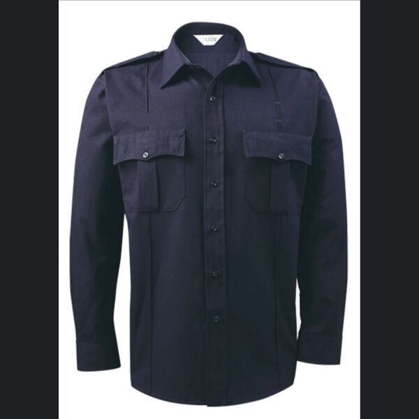 LION Polycotton Bravo Long Sleeve Shirt Ladies - Navy Thumbnail